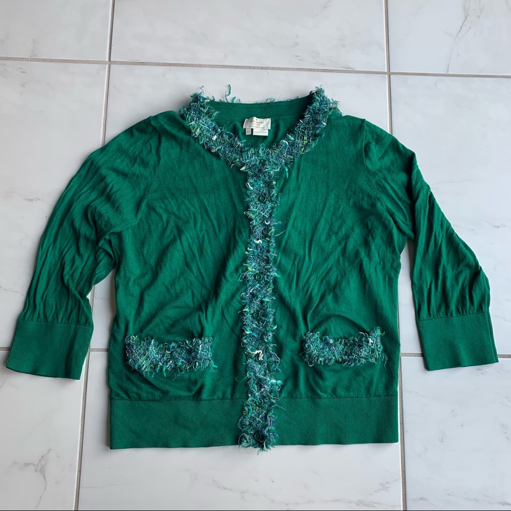 kate spade Blue and Green Cardigan Sweater